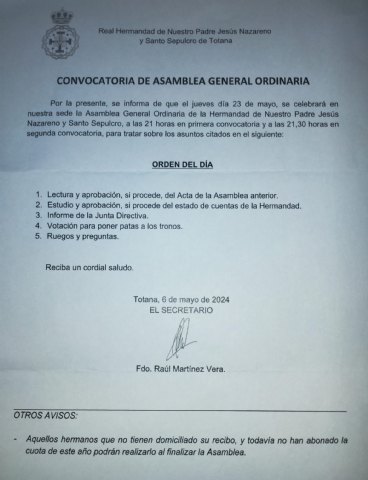 Asamblea General Ordinaria